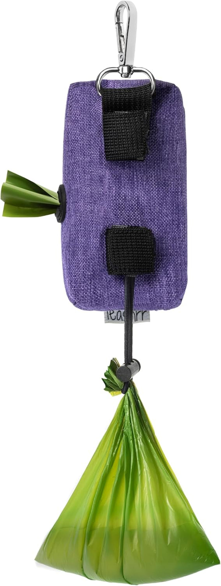 Dog Poop Bag Holder for Leashes - Dog Poop Bag Dispenser and Treat Holder with 2 Waterproof Pouches for Pet Waste Bags and Walking Accessories + 1 Free Roll -  (Black)