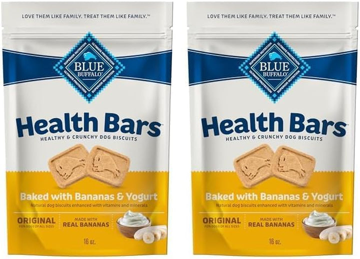 Health Bars Crunchy Dog Biscuits, Oven-Baked with Natural Ingredients, Bacon, Egg & Cheese , 16-Oz Bag
