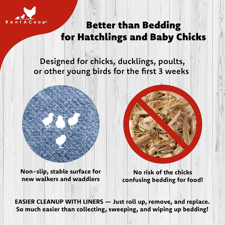 Hatchling Liners for Big Red Barn Pack of 12 - Odor-Control Chick Brooder Pads - Absorbent, Leakproof Bedding for Baby Chicks, Ducklings, and More (Big Red Barn Pack of 12)