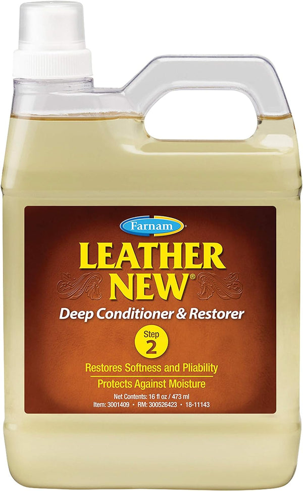 Leather New Deep-Cleaning Conditioner and Restorer for Saddles and Leather, 16 Ounces
