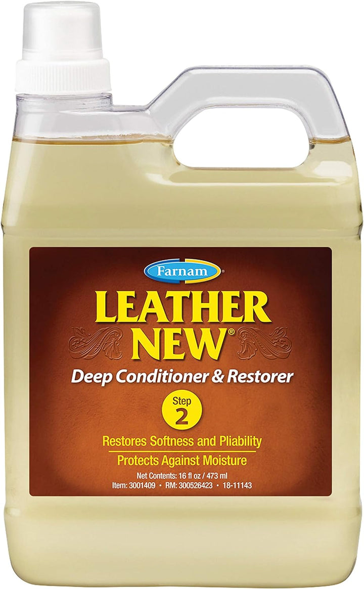 Leather New Deep-Cleaning Conditioner and Restorer for Saddles and Leather, 16 Ounces