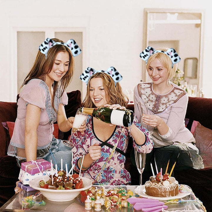 Dalmatian Ears Headband Dog Ears Headband for Women Costume Hair Accessories for Halloween Party Cosplay (Dalmatian Ears, One Size)