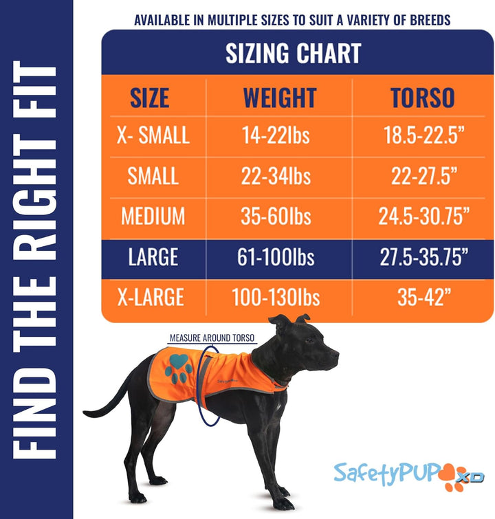 Reflective Dog Vest. Hi-Visibility, Fluorescent Blaze Orange Dog Vest Helps Protect Your Best Friend. Safeguard Your PUP from Motorists & Hunting Accidents, on or off Leash (Large)