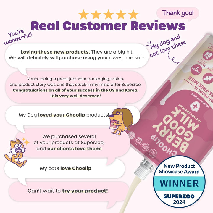 Berry Good Milk – Lactose-Free, Vitamin-Enriched Drink for Cats & Dogs | Supports Urinary Health, Digestion & Joints | Free from Grains, Gluten and Antibiotics