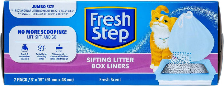 Drawstring Litter Box Liners Scented, Large Size 30" X 17" - 7 Count