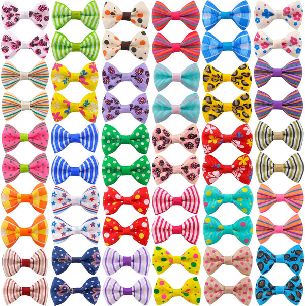 Dog Hair Bows Small Puppy: Clips for Pet Grooming Gifts 60Pcs (30 Colros X 2)