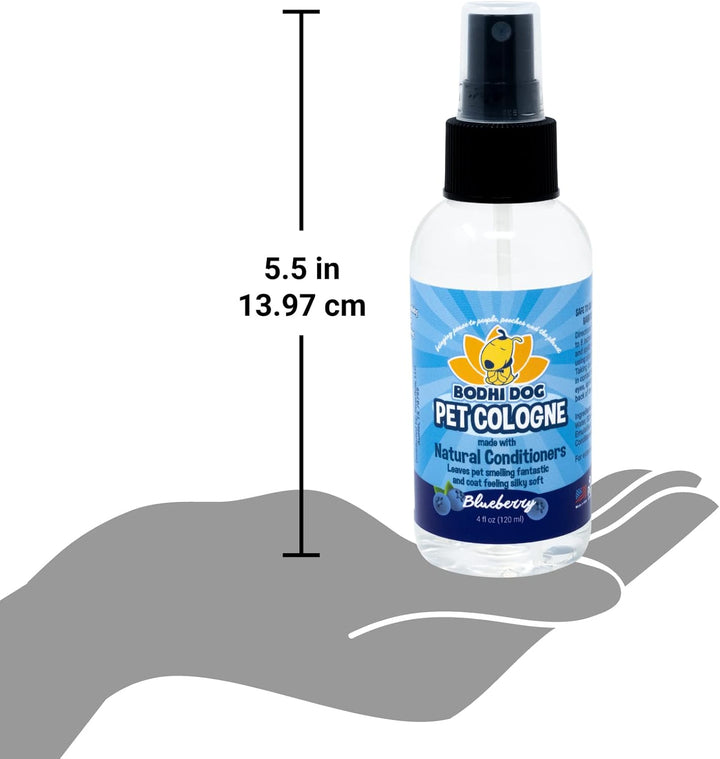 Natural Dog Cologne (Blueberry) - Premium Scented Deodorizing Pet Perfume with Conditioner for Dogs & Cats - Keeps Pets Fresh & Clean - Gentle and Safe Formula, Made in USA (4 Fl Oz)