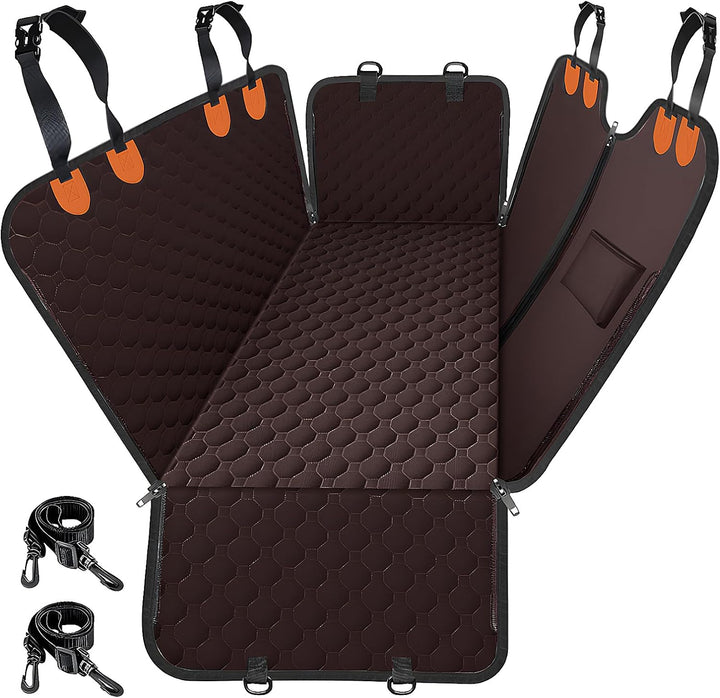 Dog Car Seat Cover for Back Seat, 2025 Upgraded 600D Heavy Duty Waterproof & Scratch-Resistant Dog Hammock for Car, Back Seat Pet Cover for Dogs with Sedan, Trucks and Suvs, Standard, Black