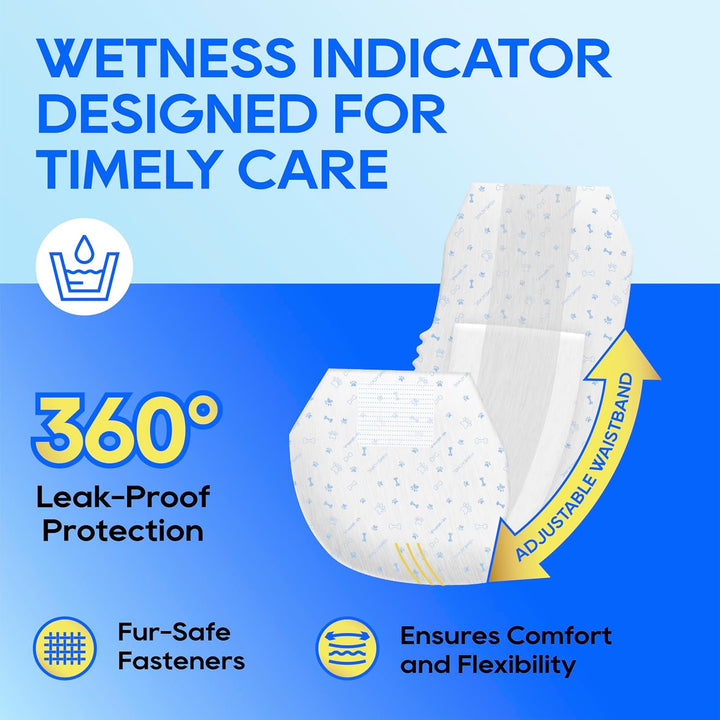 All-Absorb A26 Male Dog Wrap, 50 Count, Small