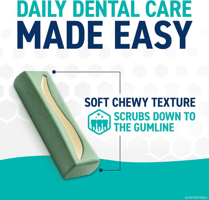 Dental Chews for Dogs, Oral Care and Hygiene Chews (Small Dogs, 10-24 Lbs.) Blue Pouch, 30 Count