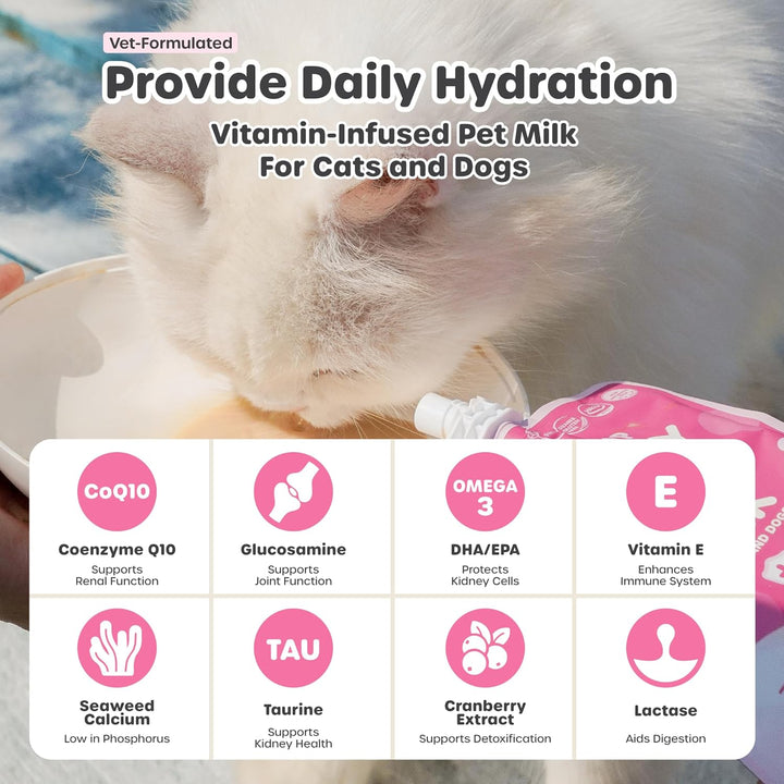 Berry Good Milk – Lactose-Free, Vitamin-Enriched Drink for Cats & Dogs | Supports Urinary Health, Digestion & Joints | Free from Grains, Gluten and Antibiotics