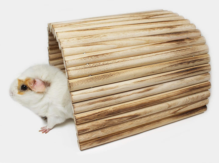 Flexible Wood Hideout - Extra Large - House, Tunnel, Ramp, Bridge, Tube for Guinea Pigs, Ferrets, Hedgehogs, Chinchillas, Small Rabbits, and Other Small Animals - Accessories, Toys, and Supplies
