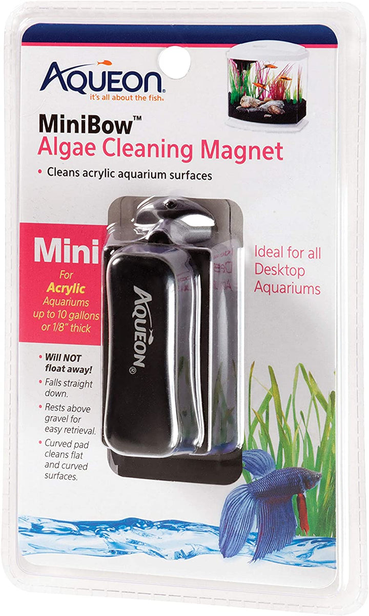 Aquarium Algae Scraper, Fish Tank Cleaning Magnets for Glass/Acrylic, Small, Black