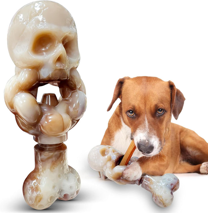 Dog Chew Toys for Aggressive Chewers：2 Pack Indestructible Dog Toy for Large Breed- Tough Nylon Teething Bone Toy to Keep Them Busy