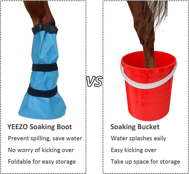 Hoof Soaking Boot Horse Soaker Hooves Treatment Bag with EVA Pad 1 Pair