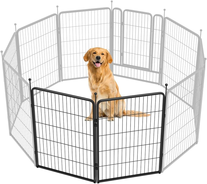 Rollick Unleashed Dog Playpen for Indoor, Yard, RV Camping, 24 Inch 8 Panels for Small and Puppy Dogs, Black│Patented