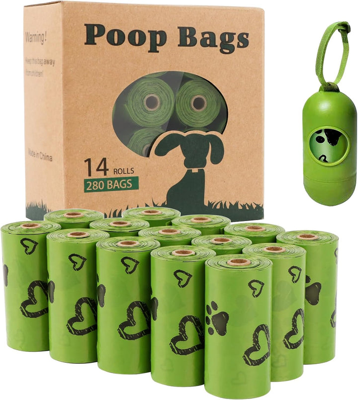 Dog Poop Bag, 540 Counts Biodegradable Dog Waste Bags with 1 Dispenser, Eco-Friendly Leak-Proof Pet Poop Bags for Doggy | Scented