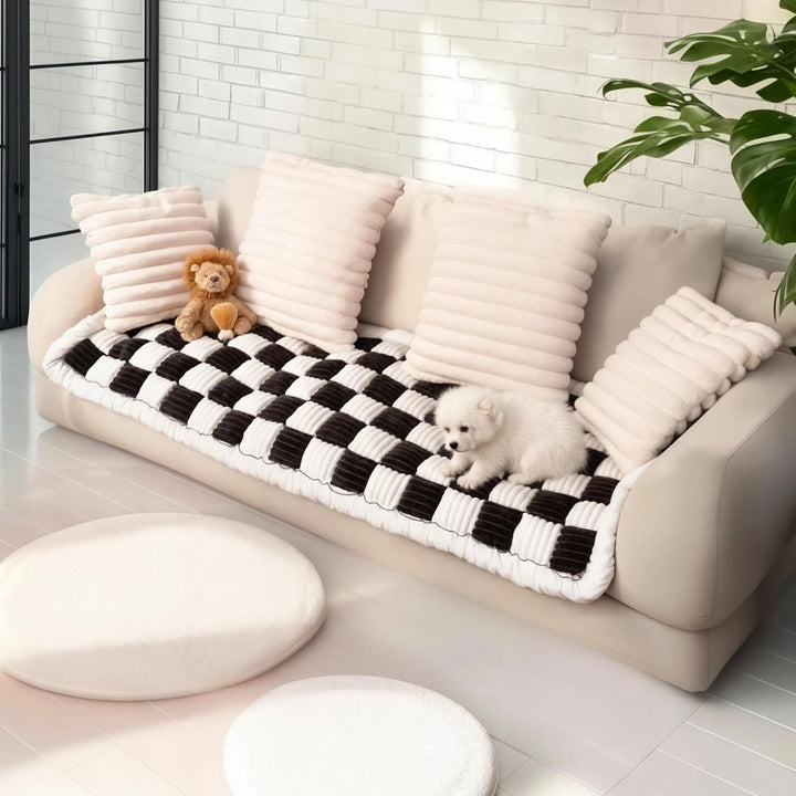 Dog Couch Cover Protector, Couch Covers for Sofa, Velvet Soft, Non Slip, Washable (Grey, 27.6 * 59.1Inch)