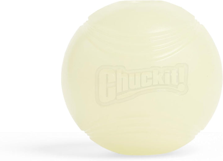 Glow in the Dark Bouncy Balls - Ball for Dogs, Chuckit Dog Toy, Max Glow Balls - Medium, 2.5 Inch Pack of 2
