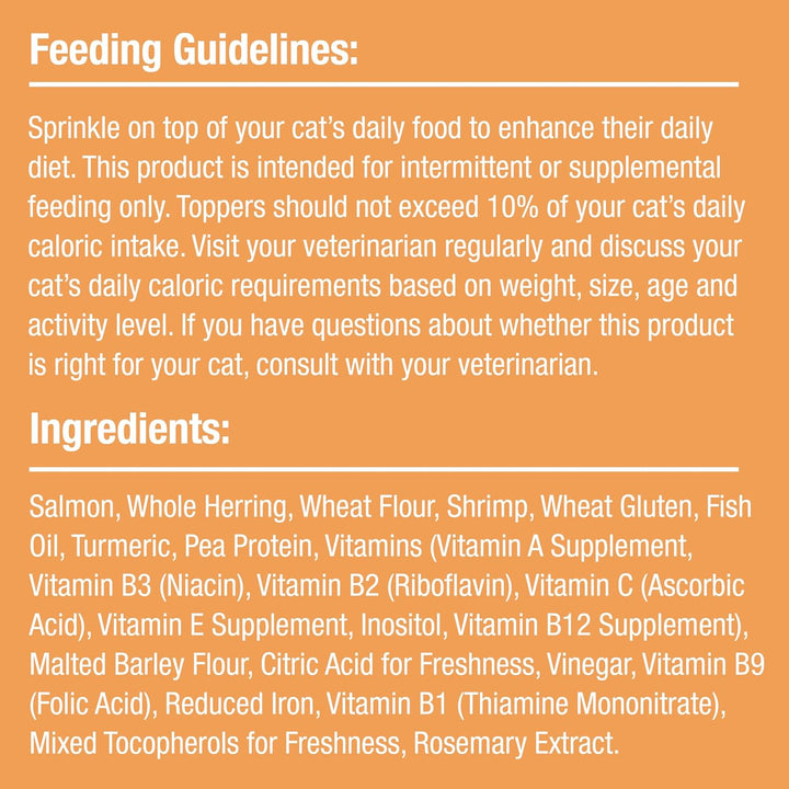 Good 'N' Tasty Triple Flavor Flake Topper & Treat for Cats, 0.8 Ounces, Cat Food Mixer Made with Real Alaskan Salmon, Herring and Shrimp, Complements Daily Diet