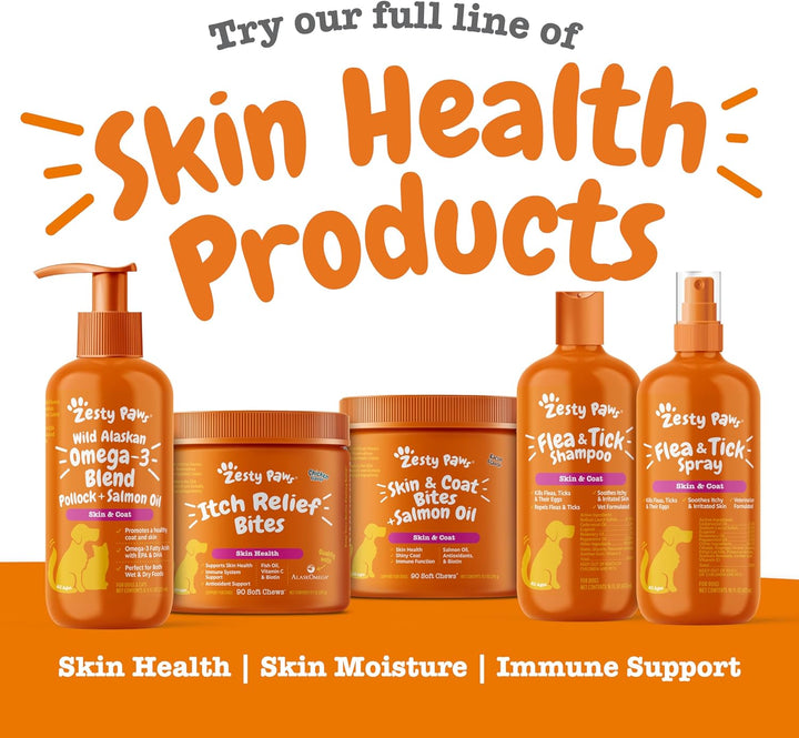 Wild Alaskan Omega-3 Blend Pollock + Salmon Oil for Dogs and Cats- Skin and Coat Support, Omega 3 Supplement for Pets, 8.5Oz