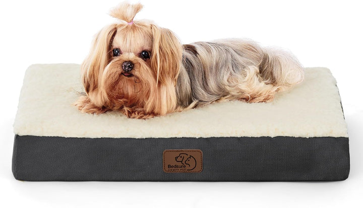 Dog Beds Large Sized Dog - Comfy Flat Pet Beds with Removable Washable Cover, Orthopedic Egg Crate Foam Puppy Mat, Suitable for Pet up to 65 Lbs