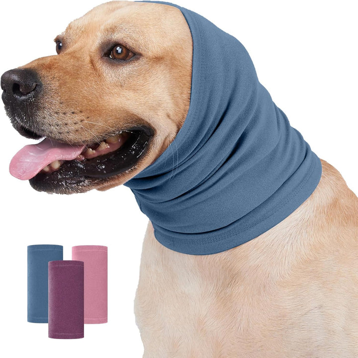 Dog Calming Hoodie Quiet Head Cover Sleeves-Ear Covers Hood for Noise Bath, the Grooming and Force Drying Head Protection for Anxiety Relief and Calming Dog Neck and Ear Warmer, Fireworks 1Pack