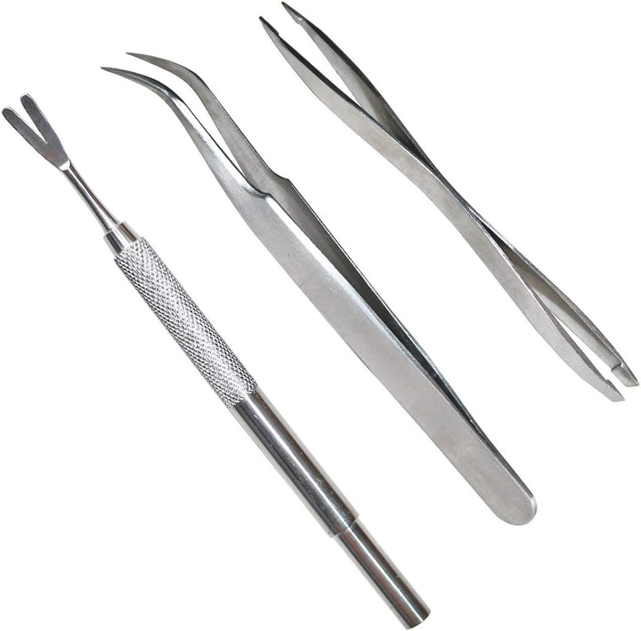 3 Pack Tick Remover Tool Set Stainless Steel Tick Remover Kit for Cats and Dogs