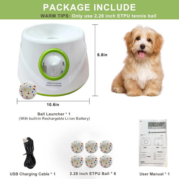 Automatic Ball Launcher for Dogs with 6 Balls