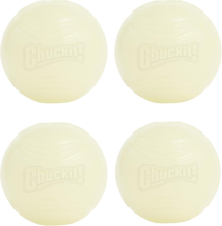 Glow in the Dark Bouncy Balls - Ball for Dogs, Chuckit Dog Toy, Max Glow Balls - Medium, 2.5 Inch Pack of 2