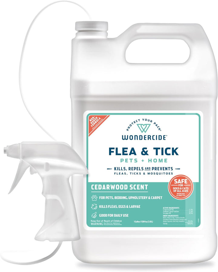 - Flea, Tick & Mosquito Spray for Pets and Home with Natural Essential Oils - Killer, Control, Prevention, Treatment - Lemongrass 16 Oz
