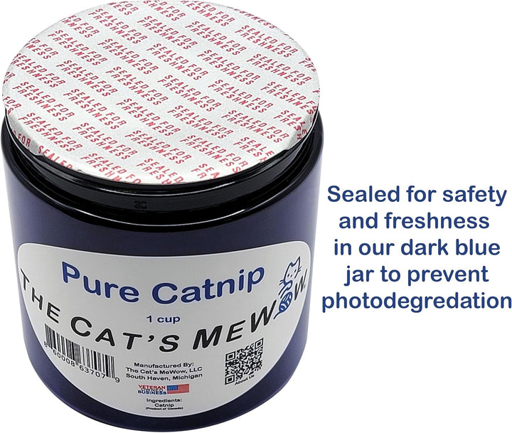 100% Pure Catnip - All Natural, Non-Addictive Treat for Cats & Kittens