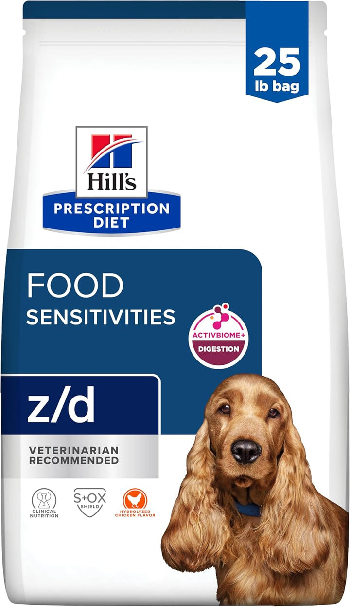 Z/D Skin/Food Sensitivities Hydrolyzed Dry Dog Food, Veterinary Diet, 25 Lb. Bag