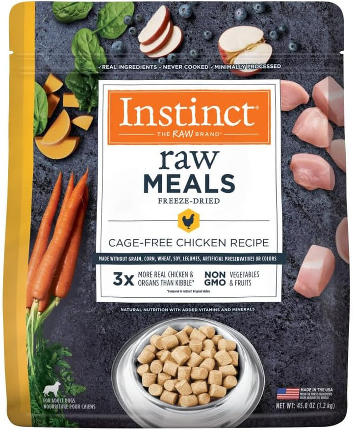 Freeze Dried Raw Meals, Natural Dry Dog Food, Grain Free - Real Beef, 25 Oz. Bag