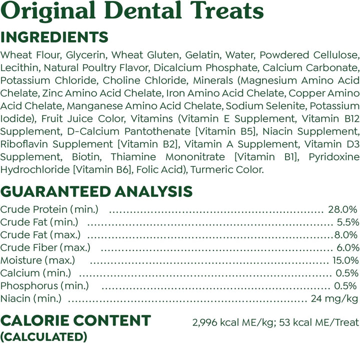 Original Teenie Dental Dog Treats, 36 Oz. Pack (130 Treats)