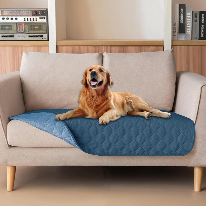 3X Stronger Waterproof Pet Blanket, Scratch Proof Furniture Protector for Dogs Cats, Reversible Cover 30X70 Inch, Dark Grey/Light Grey