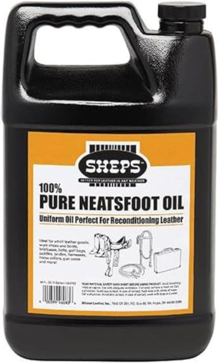 Sheps Pure Neatsfoot Oil, Neutral, Premium Leather Reconditioner & Preserver, Neatsfoot Oil for Leather Saddles, Boots, Belts, Work Shoes & More