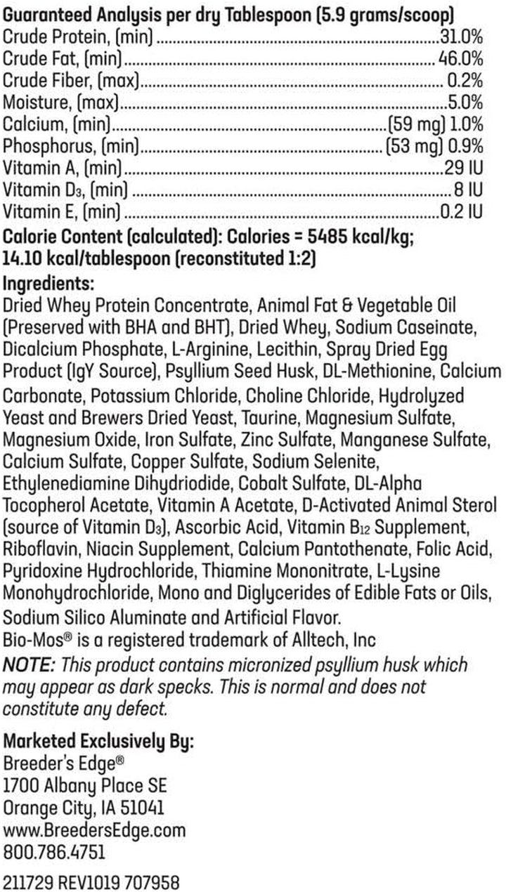 Breeder'S Edge Foster Care Canine- Powdered Milk Replacer- for Puppies & Dogs- 12Oz