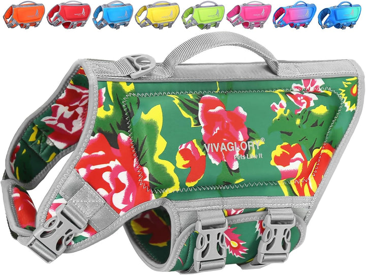 High Buoyancy Dog Life Vest, Swimming Vest with Handle, Dog Life Jacket for Swimming & Boating, Buoyancy for Puppy Doggy, S, Pink