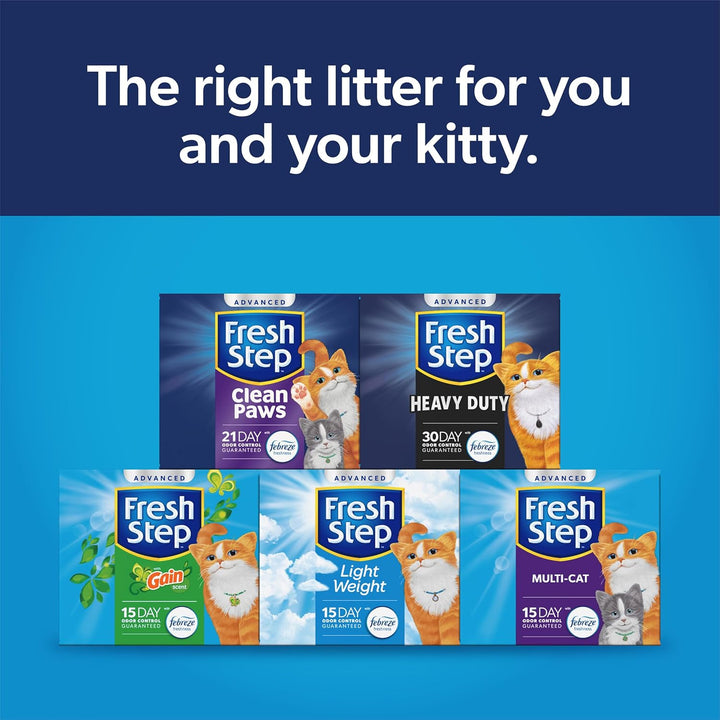 Clean Paws Cat Litter with Febreze Freshness, Advanced Multi Cat Low Tracking Clumping Litter, 37 Lbs. (2 X 18.5 Lb. Box)