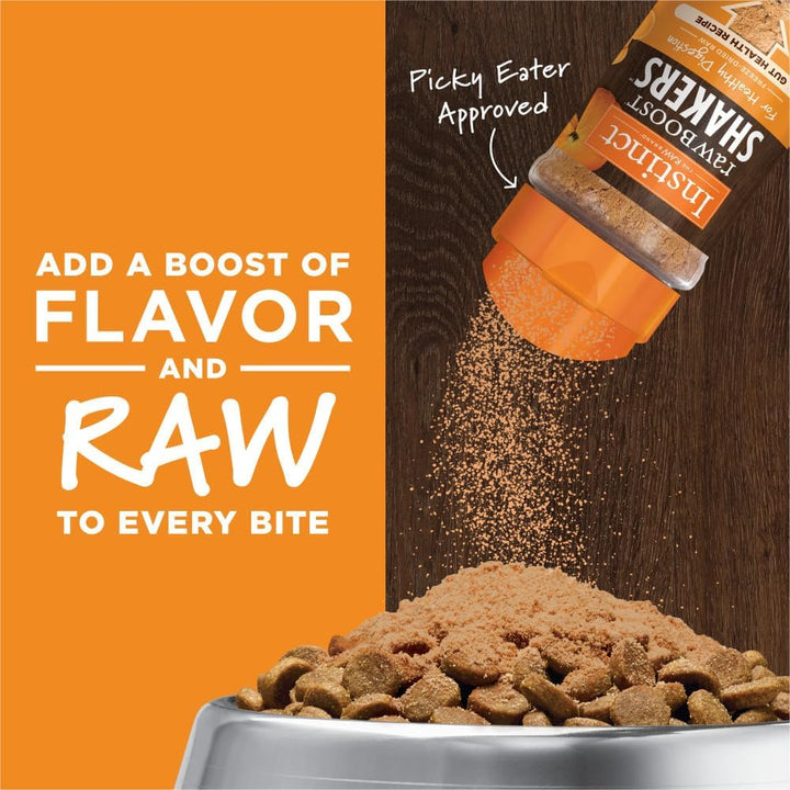 Raw Boost Shakers, Freeze-Dried Powder, Dog Food Topper, Chicken - Gut Health, 5.5 Oz. Bottle