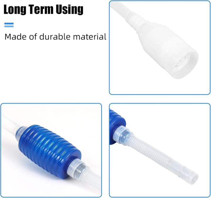 Aquarium Vacuum Siphon, Fish Tank Water Changer, Gravel Cleaner, Hand Pump