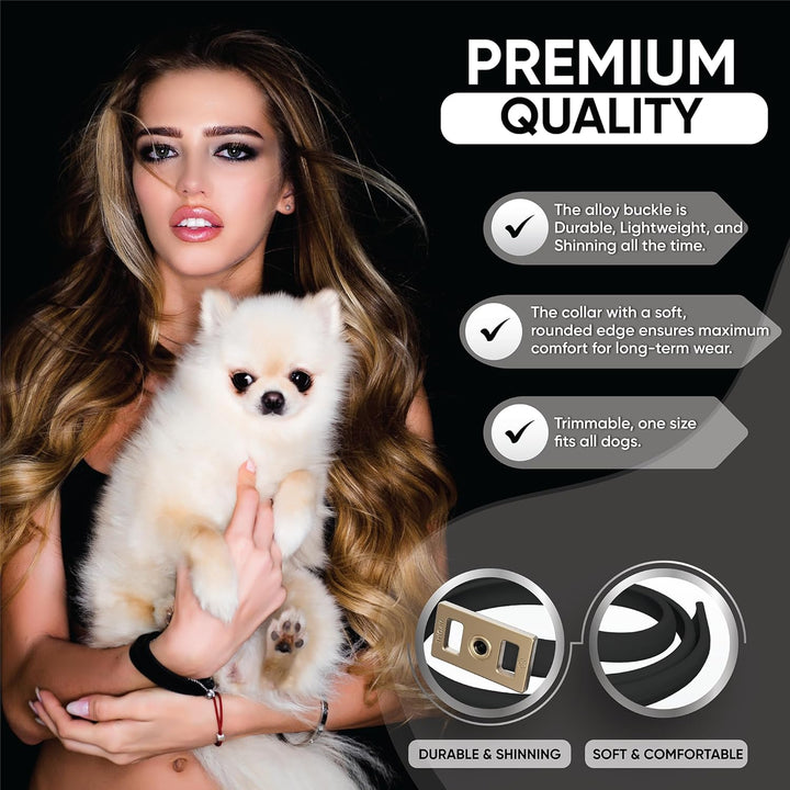 4 Pack Flea and Tick Collar for Dogs, 8-Month Protection, Flea Tick Collar for Dogs, Black