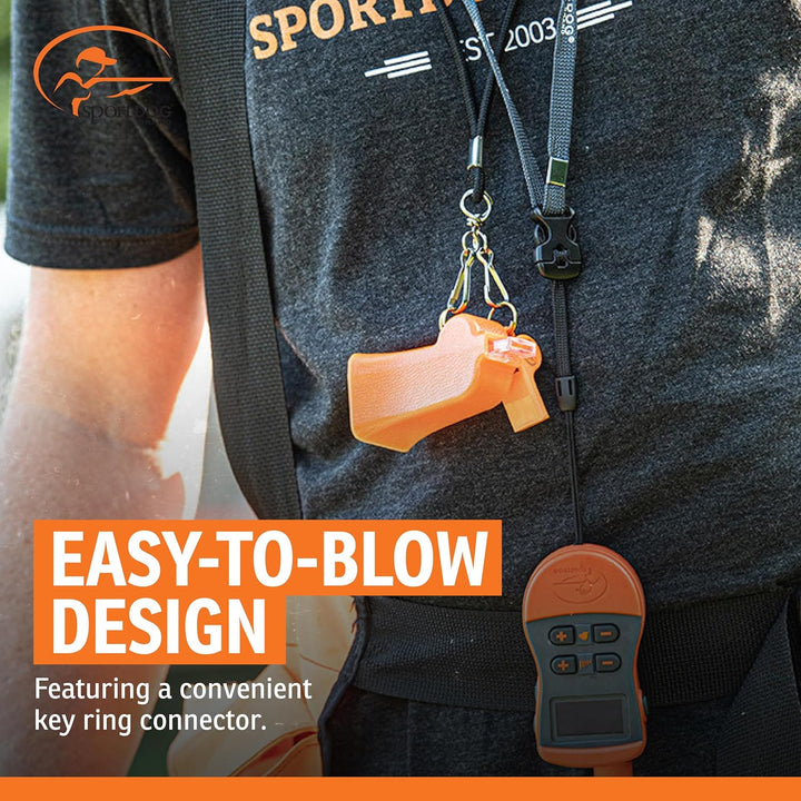 Brand Competition Mega Whistle - Hunting Dog Training Whistle with Easy-To-Blow Design - Protects Handlers Ear - Black