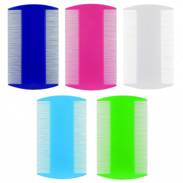 Flea Comb, 5 Pack Double Sided Fine Tooth Comb, Pet Grooming Combs Dandruff Removal Combs for Cats Dogs Puppy