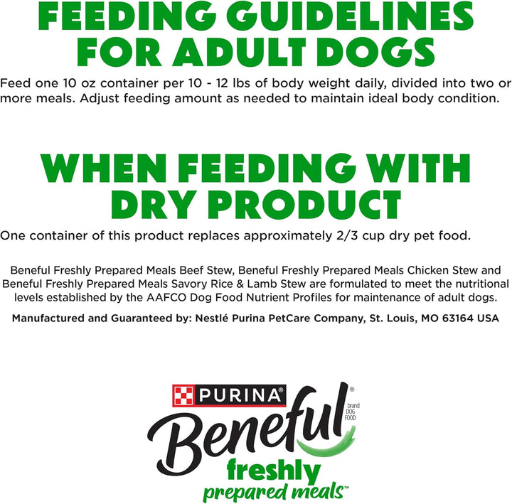 Purina  Gravy Wet Dog Food Variety Pack, Prepared Meals Stew - (12) 10 Oz. Tubs