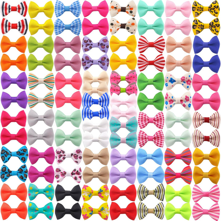 Dog Hair Bows Small Puppy: Clips for Pet Grooming Gifts 60Pcs (30 Colros X 2)