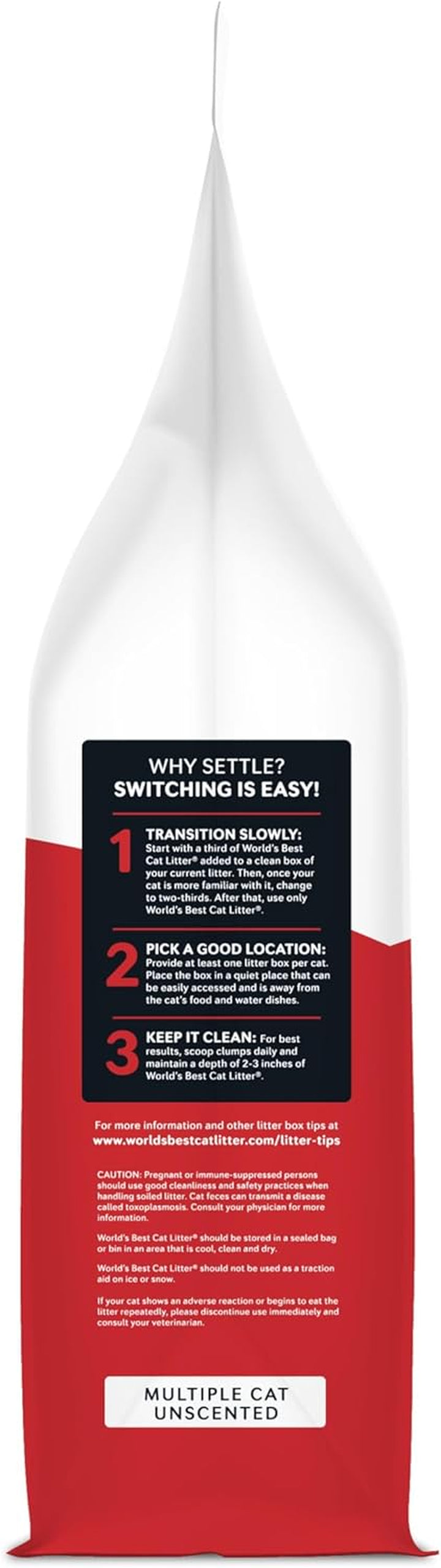 Multiple Cat Unscented, 15-Pounds - Natural Ingredients, Quick Clumping, Flushable, 99% Dust Free & Made in USA - Long-Lasting Odor Control & Easy Scooping