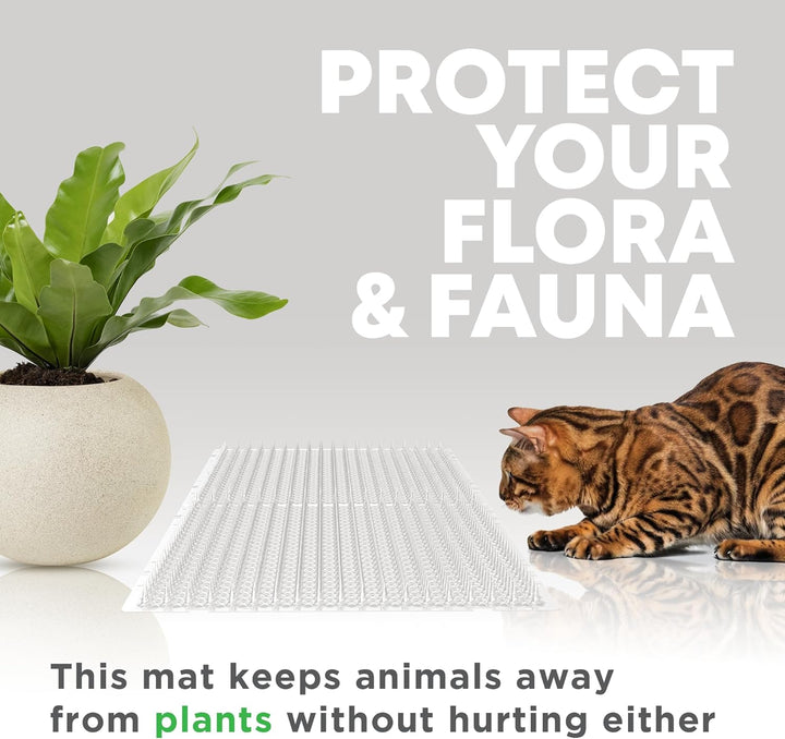 12 Pack Scat Mat for Cats - 16 X 13 Inch Cat Spike Mat with 1 Inch Spike Is a Perfect Pet Training Mat Device for Cat Repellent Indoor & Outdoor to Deter Cats & Other Animals for All Seasons