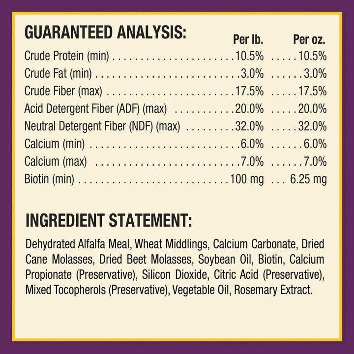 Vita Biotin Crumbles Horse Hoof Supplement, Helps Maintain Healthy, Sound Hooves and Strong Hoof Walls, 3 Lbs., 48 Day Supply